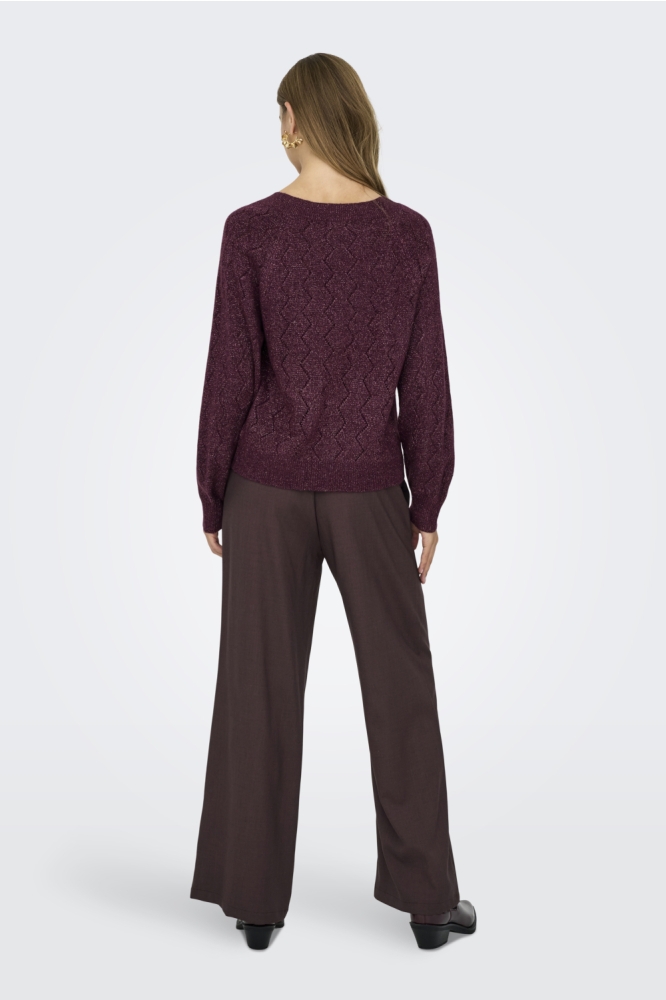 Jacqueline de Yong bordeaux dames trui | Model