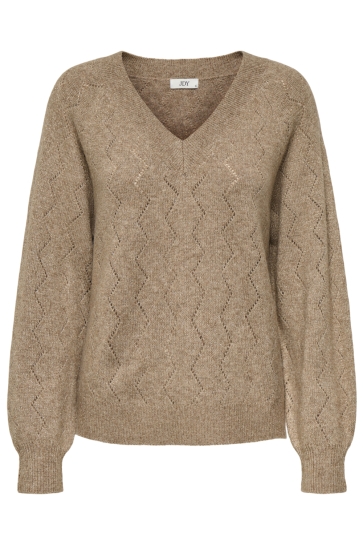 Jacqueline de Yong Trui JDYASPEN LIFE L/S V-NECK PULLOVER K 15359750 MOUNTAIN TRAIL/W. GOLD LU