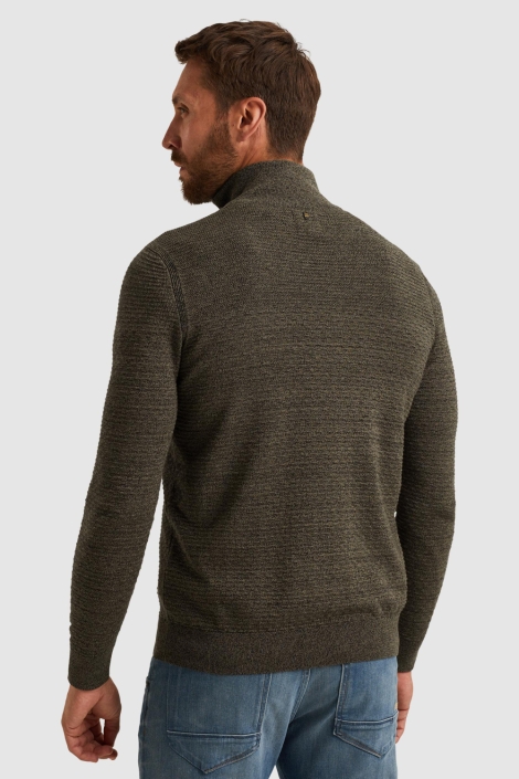 PME legend groene heren trui | Model achteraanzicht