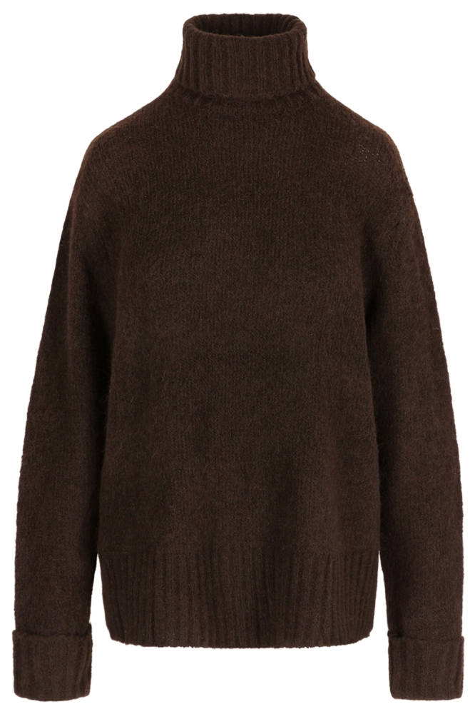 LolaLiza bruine dames trui | Vooraanzicht