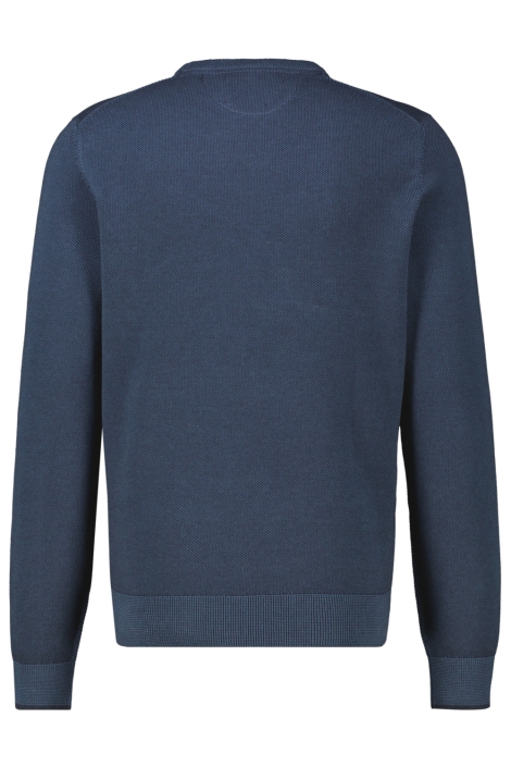 Lerros blauwe heren trui | Achteraanzicht