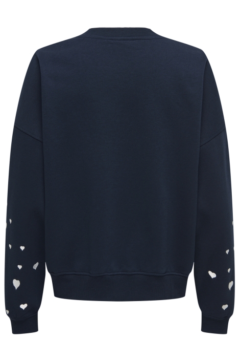 Jacqueline de Yong blauwe dames sweater | Achteraanzicht