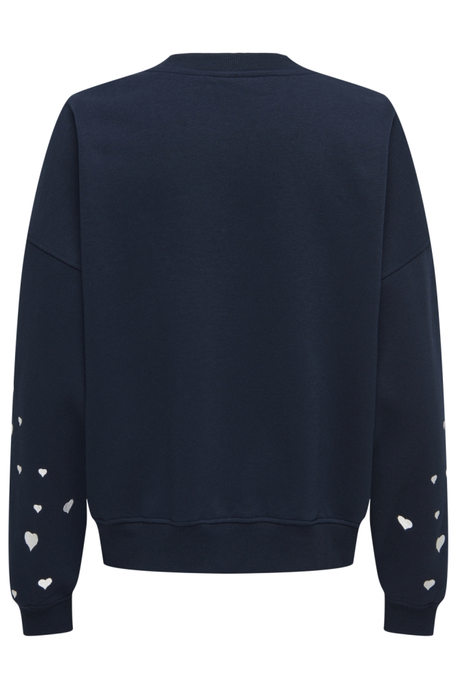 Jacqueline de Yong blauwe dames sweater | Achteraanzicht