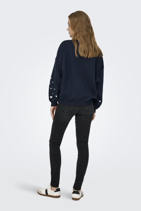 Jacqueline de Yong blauwe dames sweater | Model