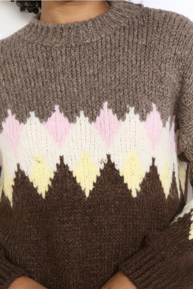 LolaLiza bruine dames trui | Kleurstaal