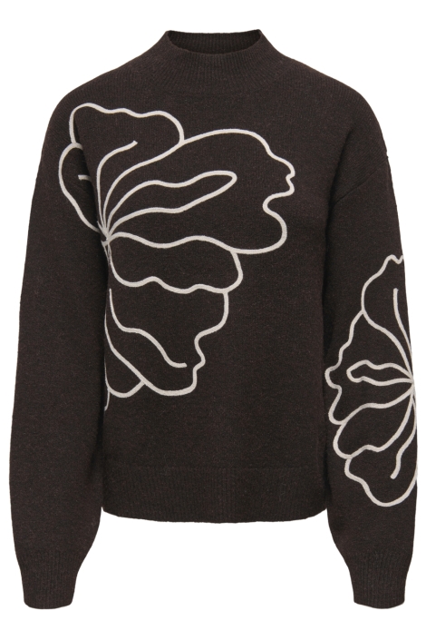 Jacqueline de Yong bruine dames trui | Vooraanzicht