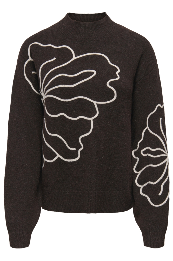 Jacqueline de Yong bruine dames trui | Vooraanzicht