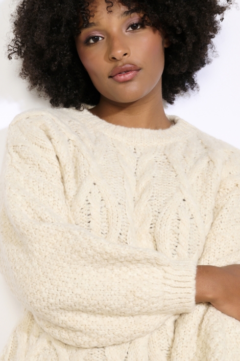 LolaLiza beige dames trui | Close up