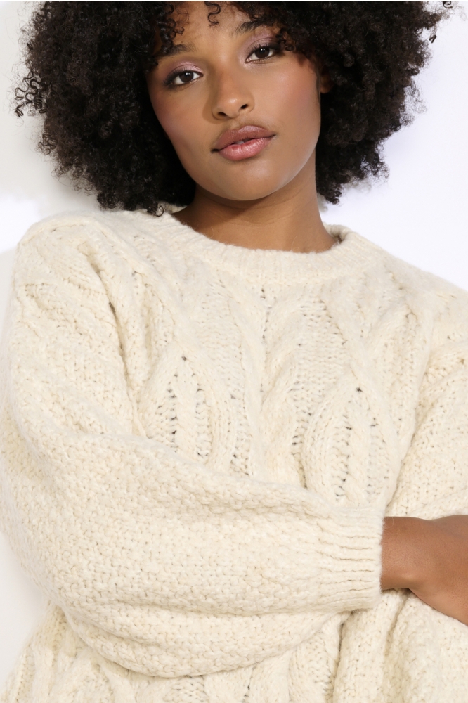 LolaLiza beige dames trui | Close up