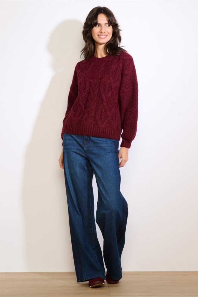 LolaLiza bordeaux dames trui | Model