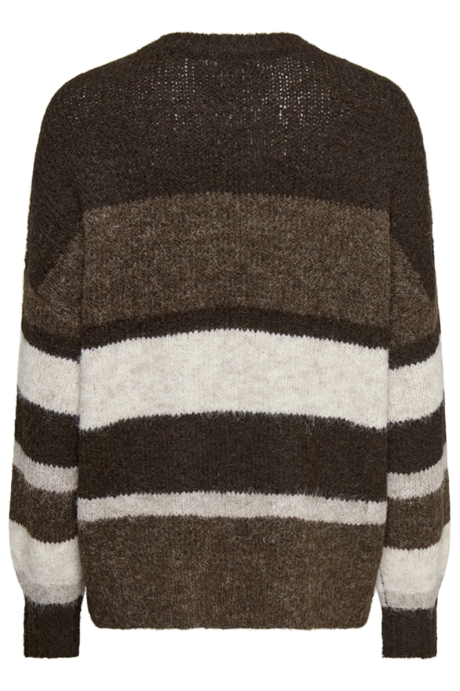 Jacqueline de Yong bruine dames trui | Achteraanzicht