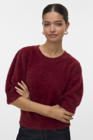 Vero Moda Trui VMALINA 2/4 O-NECK PULLOVER BOO 10310834 Syrah