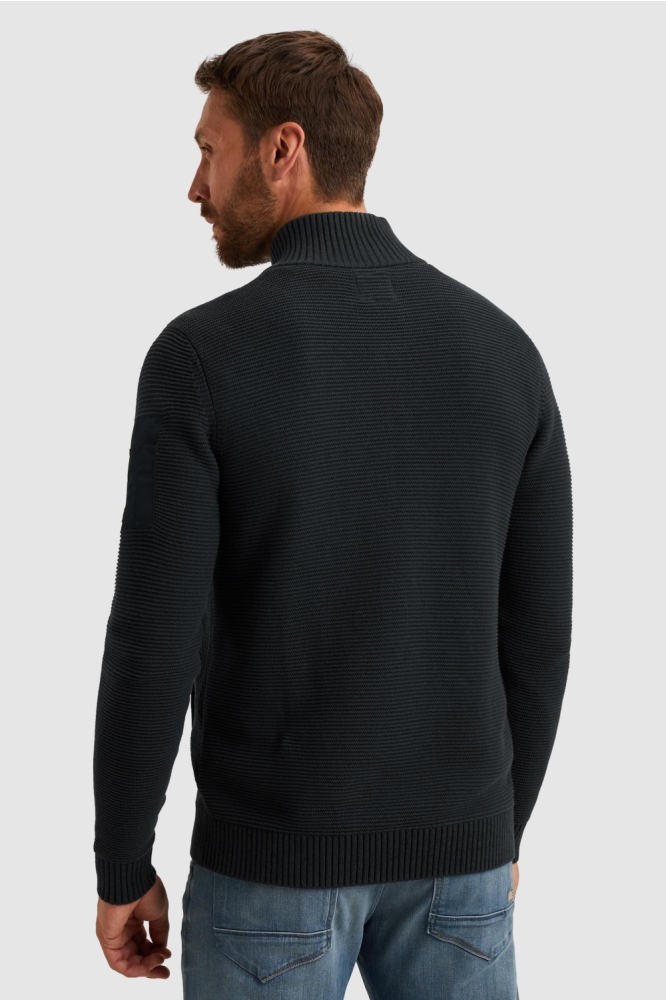 PME legend blauwe heren vest | Model achteraanzicht