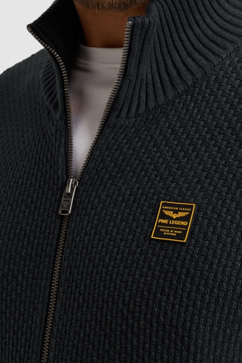 PME legend blauwe heren vest | Close up