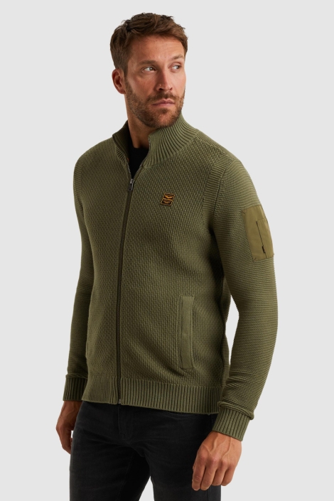 PME legend groene heren vest | Model zijaanzicht