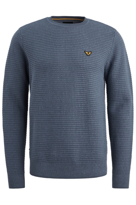 PME legend blauwe heren trui | Vooraanzicht