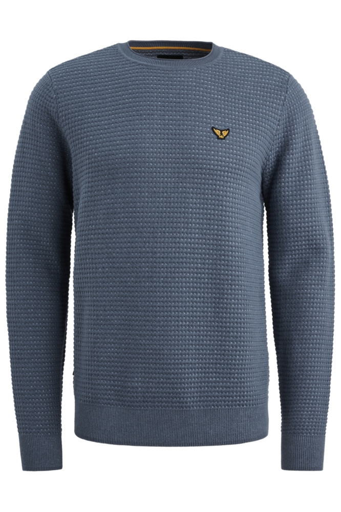 PME legend blauwe heren trui | Vooraanzicht