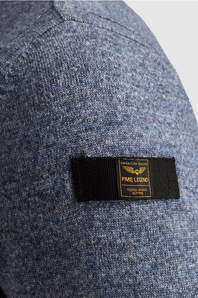 PME legend blauwe heren trui | Close up