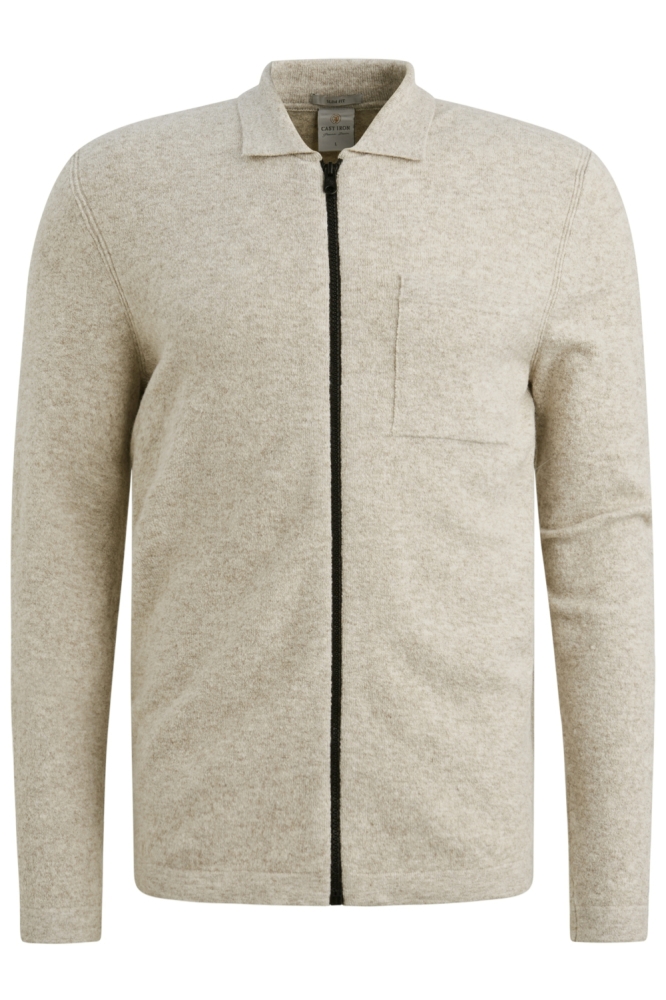 Cast Iron beige heren vest | Vooraanzicht