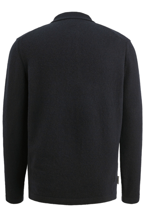 Cast Iron blauwe heren trui | Achteraanzicht