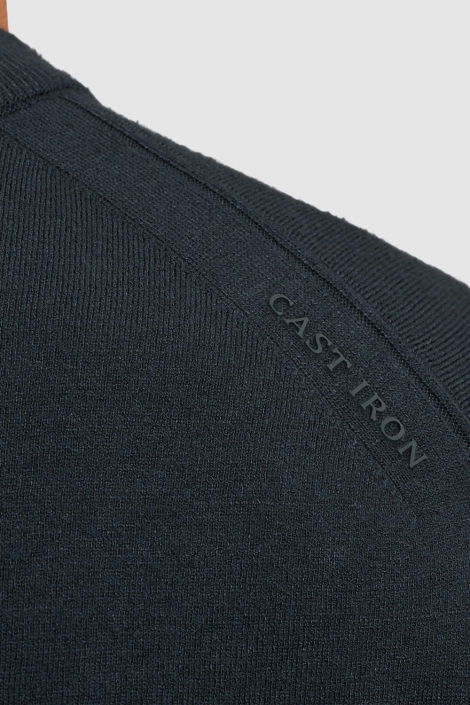 Cast Iron blauwe heren trui | Kleurstaal