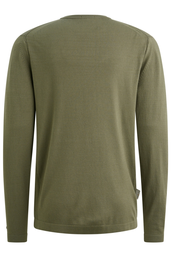 Cast Iron groene heren trui | Achteraanzicht