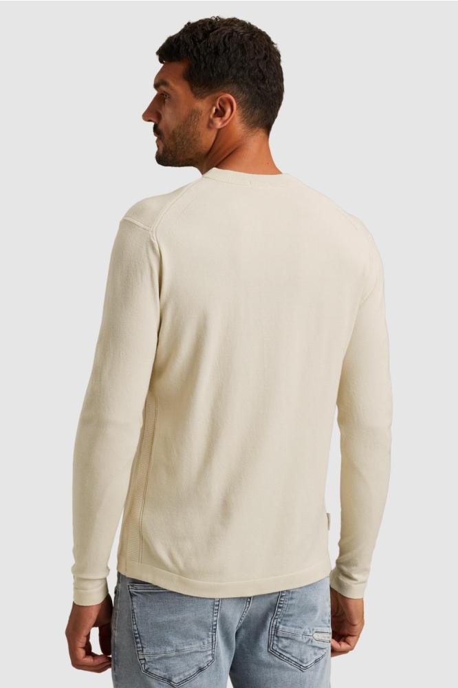 Cast Iron beige heren trui | Model achteraanzicht