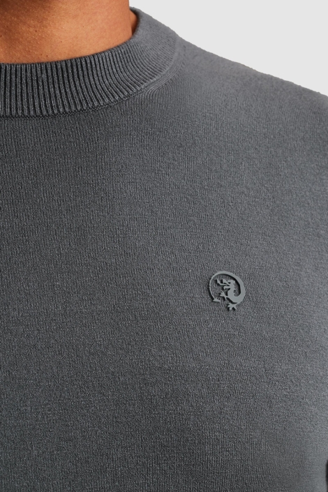 Cast Iron blauwe heren trui | Close up