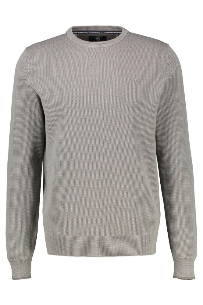 Lerros grijze heren trui | Vooraanzicht