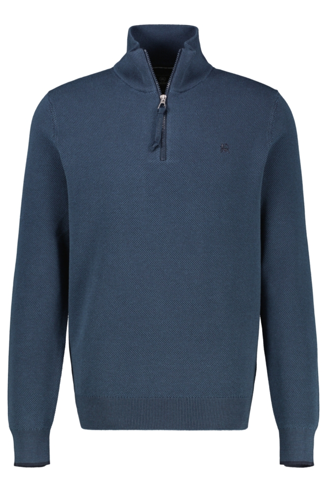 Lerros blauwe heren trui | Vooraanzicht