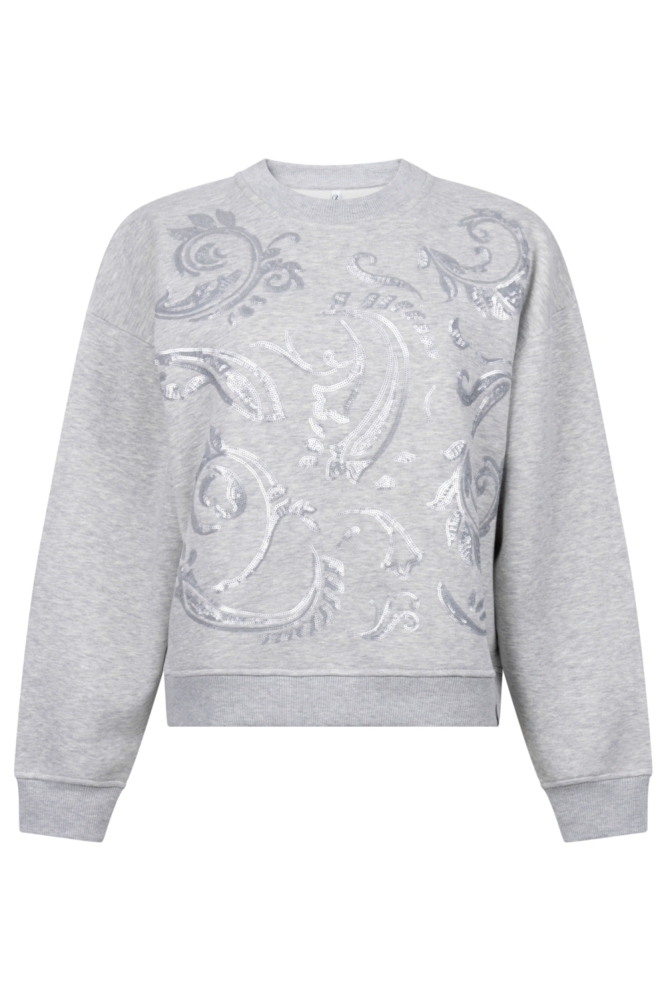 Zoso grijze dames sweater | Vooraanzicht