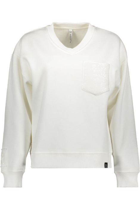 Zoso witte dames sweater | Vooraanzicht