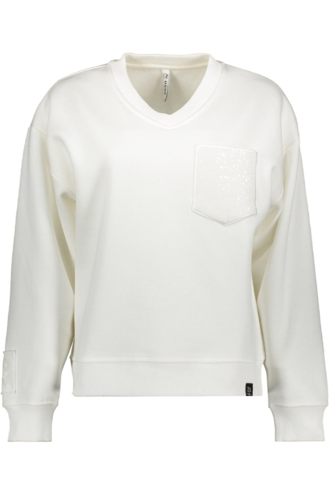 Zoso witte dames sweater | Vooraanzicht