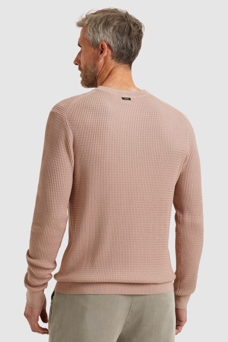 Vanguard roze heren trui | Model achteraanzicht