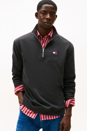 Tommy Jeans Trui TJM REG BADGE QZ EXT DM0DM22344 C1G Black Htr