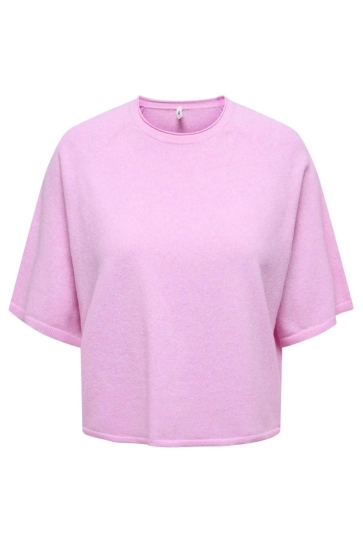 Only Trui ONLLOYAL 2/4 O-NECK KNT NOOS 15368960 Super Pink/Melange