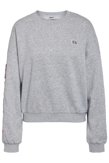 Noisy may Trui NMARYA L/S TEDDY SWEAT 27038076 Light Grey Mela/REBL CLUB
