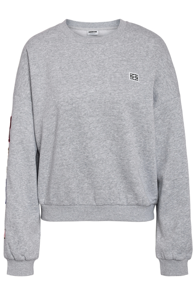 Noisy may grijze dames sweater | Vooraanzicht