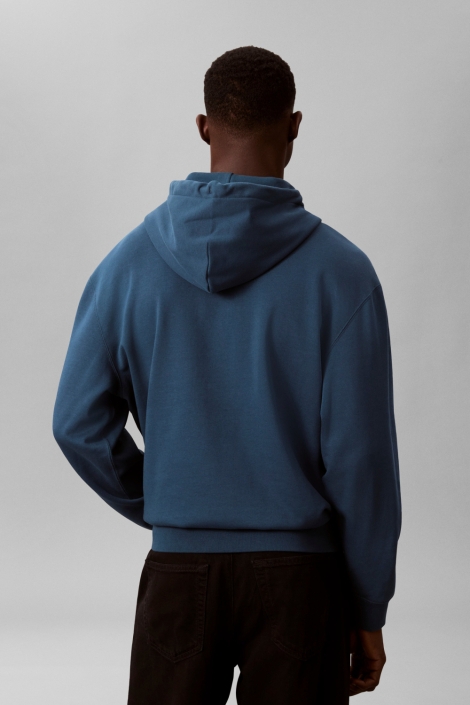 Calvin Klein blauwe heren sweater | Model achteraanzicht