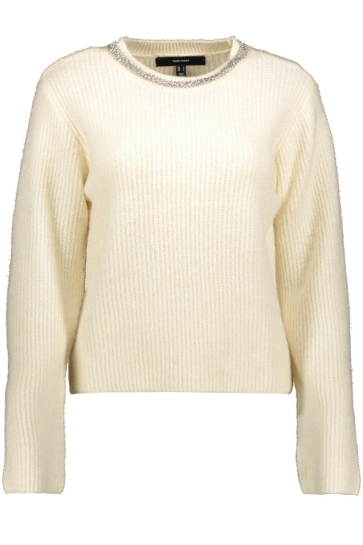 Vero Moda Trui VMMONAH LS O-NECK PULLOVER 10338573 Birch