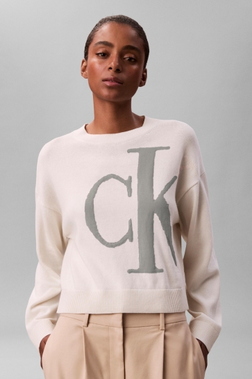 Calvin Klein Trui LONG SLEEVE SMOOTH LV047E304G YAS TOFU
