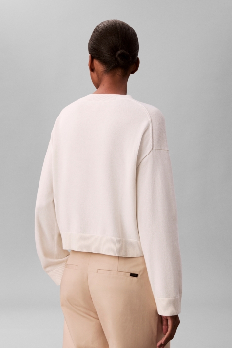 Calvin Klein beige dames trui | Model achteraanzicht