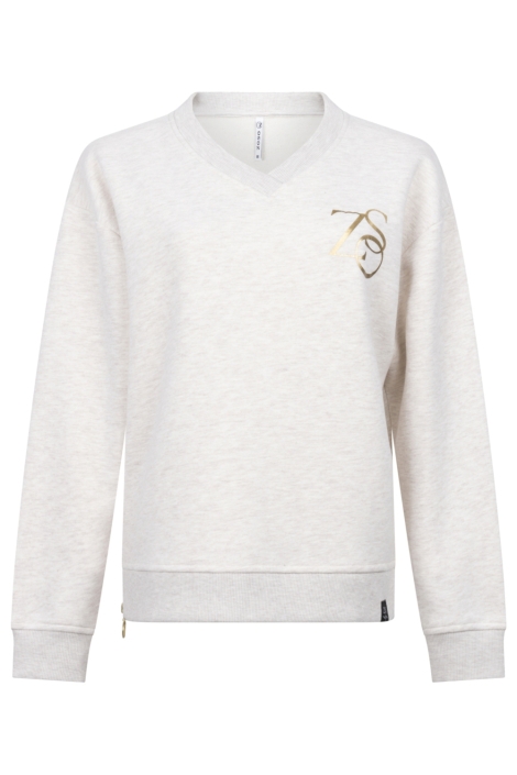 Zoso zand dames sweater | Vooraanzicht