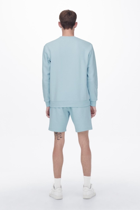 Only & Sons blauwe heren sweater | Model