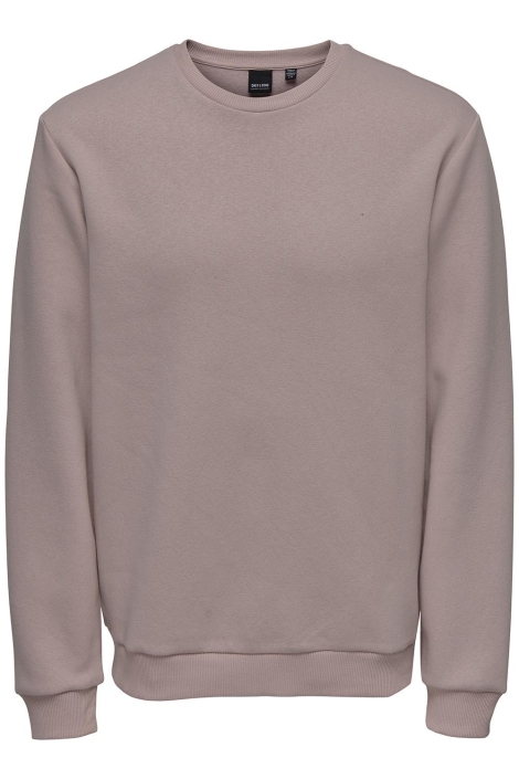 Only & Sons roze heren sweater | Vooraanzicht
