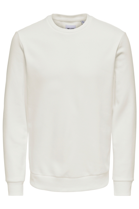Only & Sons witte heren sweater | Vooraanzicht