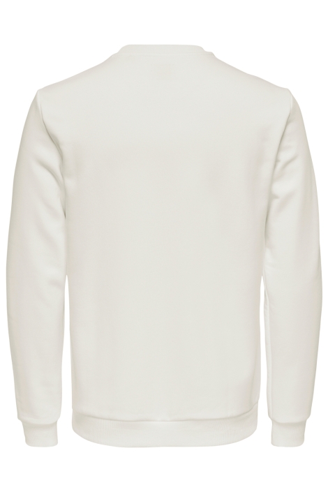 Only & Sons witte heren sweater | Achteraanzicht