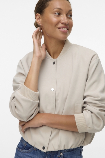 Vero Moda VMMAPLE LS BOMBER JACKET 10338752 SILVER LINING