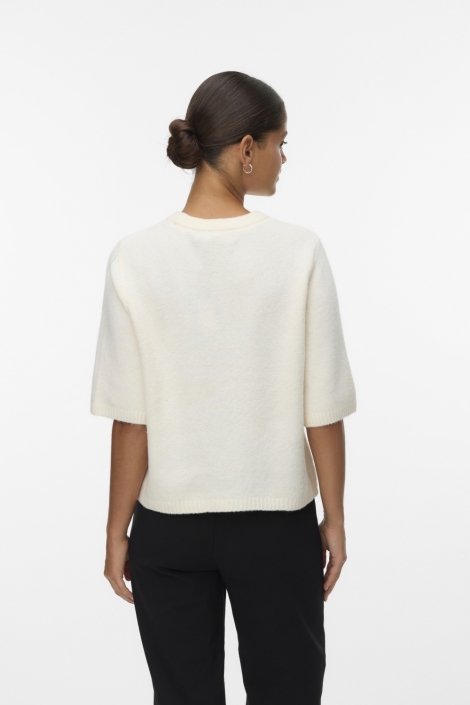 Vero Moda beige dames trui | Model achteraanzicht