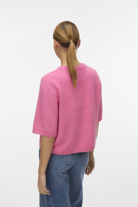 Vero Moda roze dames trui | Model achteraanzicht